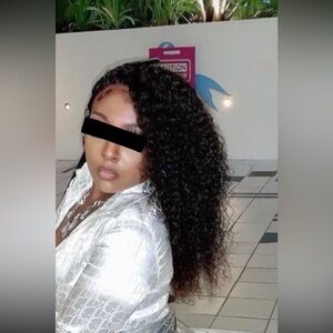 Curly Black Human Wig “Unice wig” Used wig